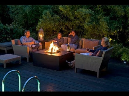 Table brasero Carré petite noir Happy Cocooning