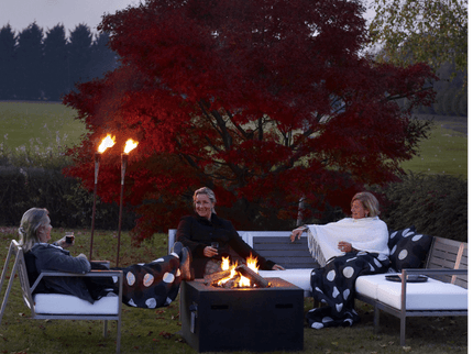 Table brasero Carré petite noir Happy Cocooning