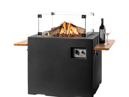 Happy Cocooning vuurtafel vierkant Lounge & Dining zwart