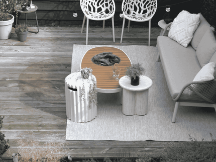 Table d'appoint Rib travertin Happy Cocooning