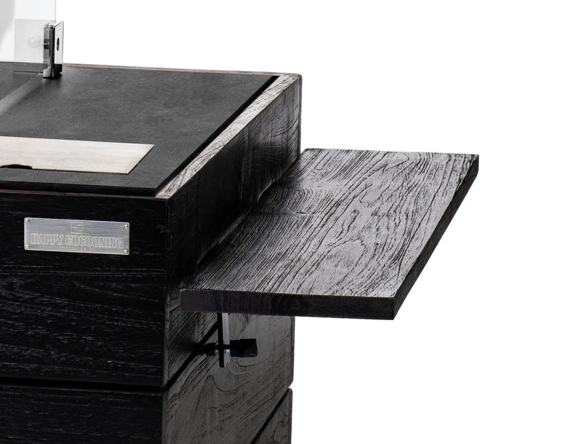Table d'appoint teck noir Happy Cocooning