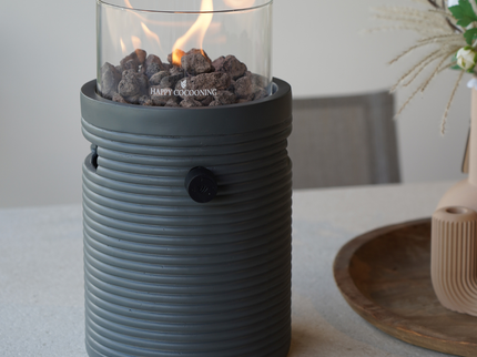 Cheminée de table Lumi Groove anthracite Happy Cocooning
