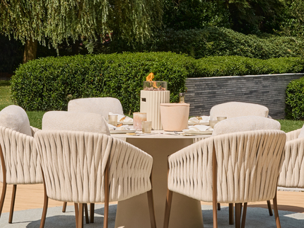 Cheminée de table Lumi Rib beige Happy Cocooning