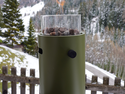 Cheminée de table Lumi Steel vert Happy Cocooning
