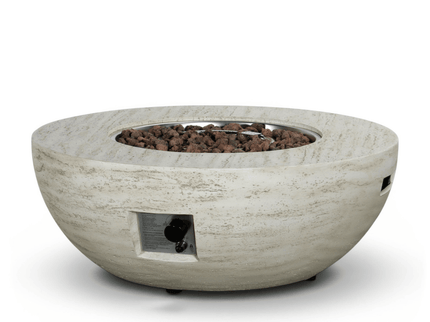 Table brasero Estate Bowl 92 travertin Happy Cocooning