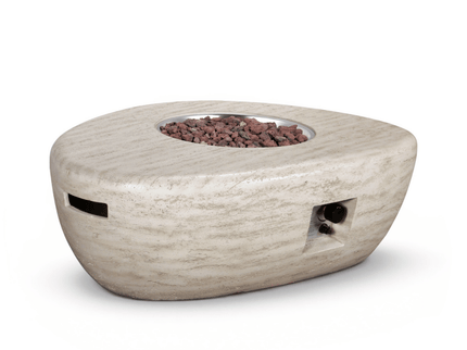 Table brasero Estate Organic 107 travertin Happy Cocooning