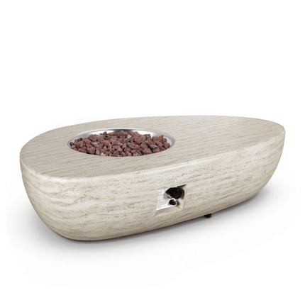 Table brasero Estate Organic 150 travertin Happy Cocooning