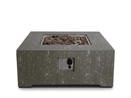 Table brasero Estate Square 88 travertin oscuro Happy Cocooning