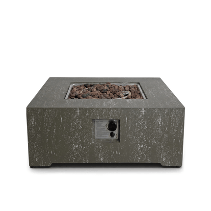 Table brasero Estate Square 88 travertin oscuro Happy Cocooning