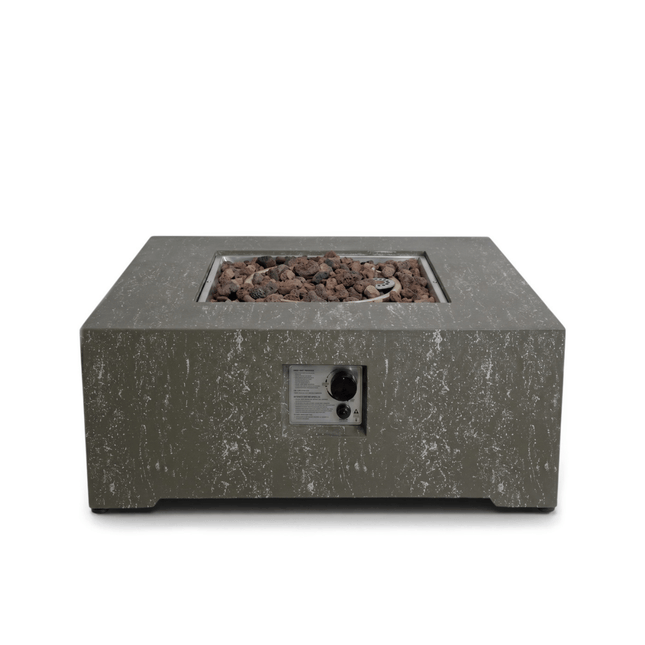 Table brasero Estate Square 88 travertin oscuro Happy Cocooning