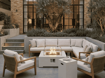 Table brasero Estate Square 88 beige Happy Cocooning