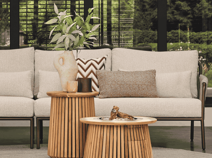 Happy Cocooning vuurtafel Lagune Round 60 teak