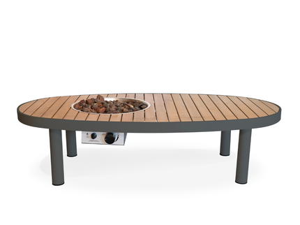 Table brasero Riviera 140 anthracite Happy Cocooning