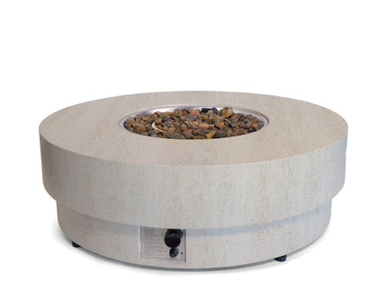 Ensemble table brasero Estate 105 travertin Happy Cocooning