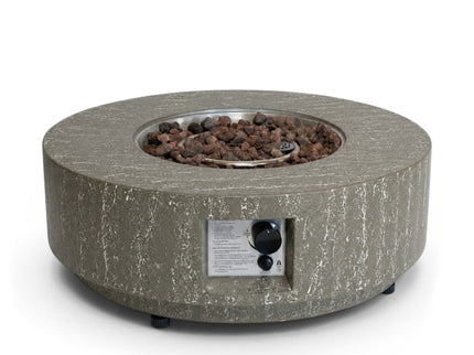 Ensemble table brasero Estate 76 oscuro travertin Happy Cocooning