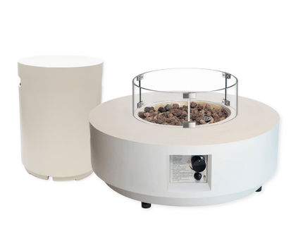 Ensemble table brasero Estate 76 oyster beige Happy Cocooning