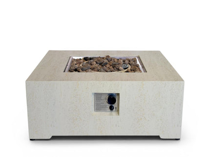 Ensemble table brasero Estate 88 travertin Happy Cocooning