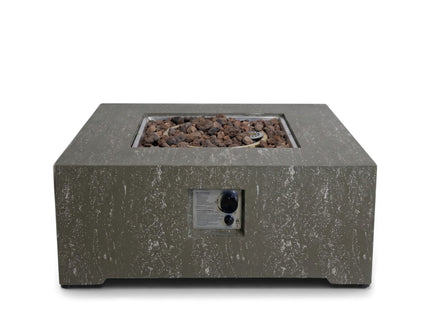 Ensemble table brasero Estate Square 88 oscuro travertin Happy Cocooning