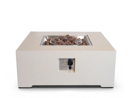 Ensemble table brasero Estate Square 88 oyster beige Happy Cocooning
