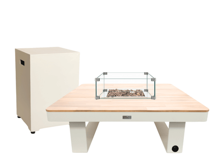 Ensemble table brasero Horizon 95 beige Happy Cocooning