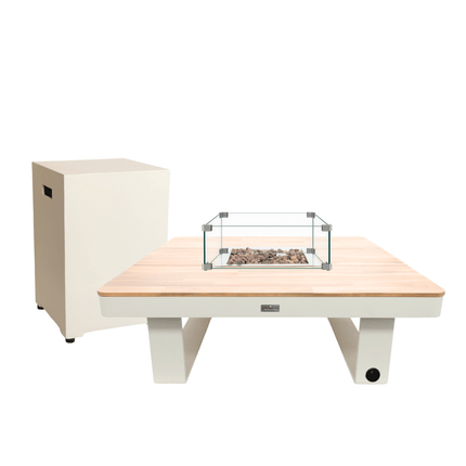 Ensemble table brasero Horizon 95 beige Happy Cocooning