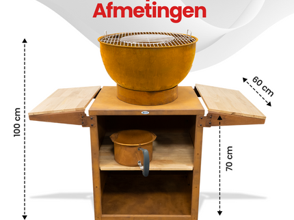 HEAT Kjok Buitenkeuken Ø56 cm Roest