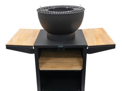 HEAT Kjok buitenkeuken met grillrooster en uitgeklapte zijplankjes productfoto
