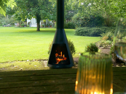 Cheminée de jardin La Luz 140 acier noir HEAT