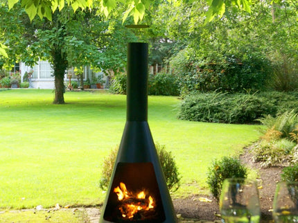 Cheminée de jardin La Luz 140 acier noir HEAT