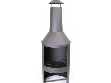 Cheminée de jardin Larvik acier noir HEAT