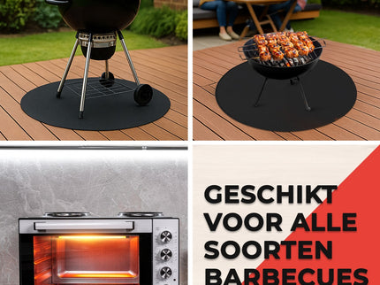 Tapis de barbecue rond 80 cm HEAT