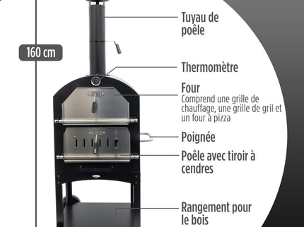Four à pizza Ovnhus acier noir HEAT