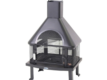 Cheminée de jardin Saga noir HEAT