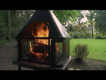 Cheminée de jardin Saga noir HEAT