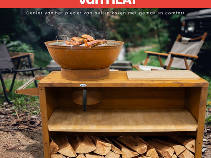HEAT Trolle Buitenkeuken Roest