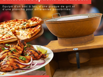 Brasero plancha Trolle rouille HEAT