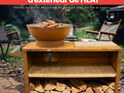 Brasero plancha Trolle rouille HEAT