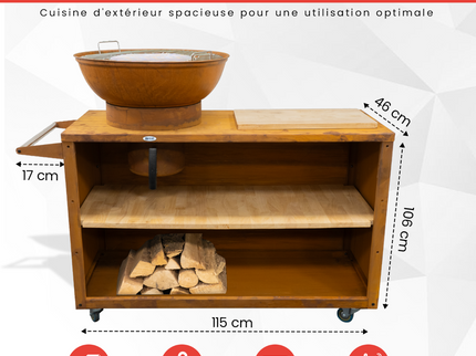 Brasero plancha Trolle rouille HEAT