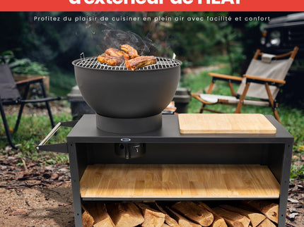 Brasero plancha Trolle noir HEAT