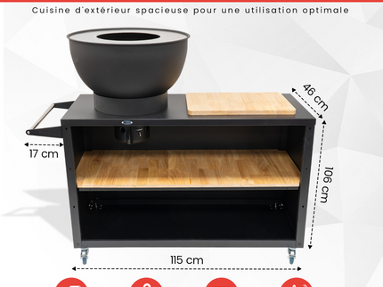 Brasero plancha Trolle noir HEAT