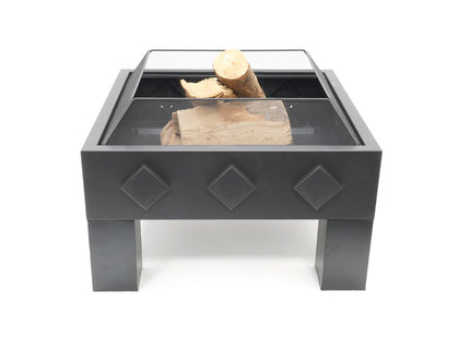 Brasero extérieur Kvadrat acier noir HEAT