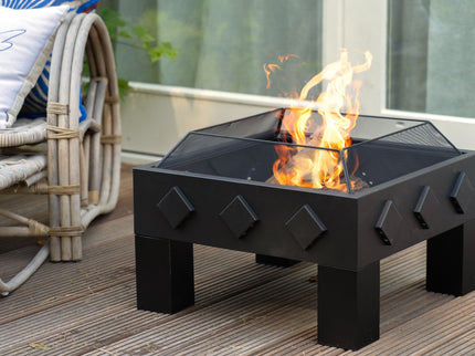 Brasero extérieur Kvadrat acier noir HEAT