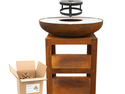 Pakketdeal HEAT barbecue Bakka + Turret Grill + Aanmaakblokjes 3kg