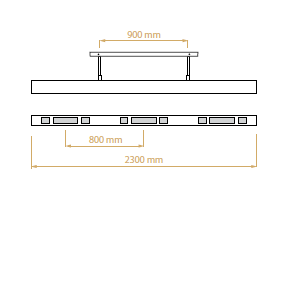 Heatsail BEEM terrasverwarmer / buitenverlichting 230 cm