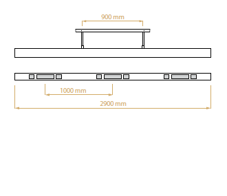 Heatsail BEEM terrasverwarmer / buitenverlichting 290 cm