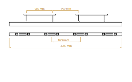 Heatsail BEEM terrasverwarmer / buitenverlichting 390 cm
