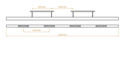 Heatsail BEEM terrasverwarmer / buitenverlichting 520 cm