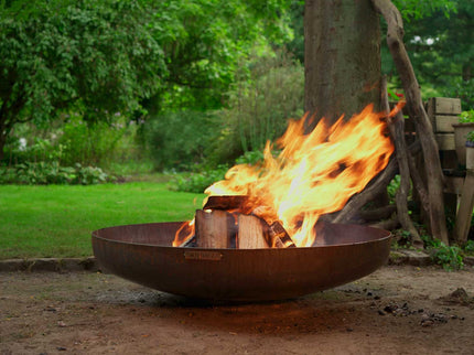 Brasero bol à feu 120 cm acier corten MOODZ