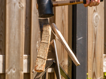NO-AXE Houtklover Blank Staal met Hamer