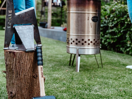 NO-AXE Houtklover Blank Staal met Hamer